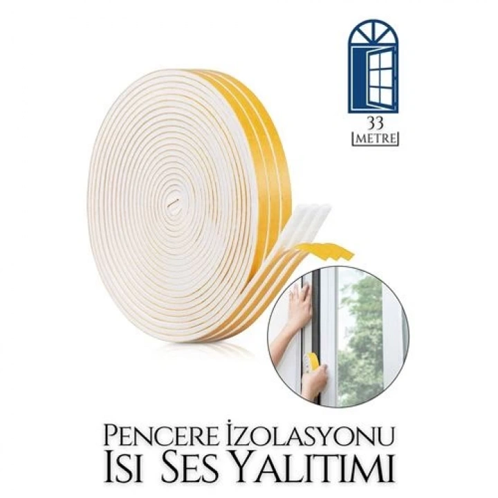BFS  Pencere Ses Isı Yalıtım Sünger Bant 33 METRE