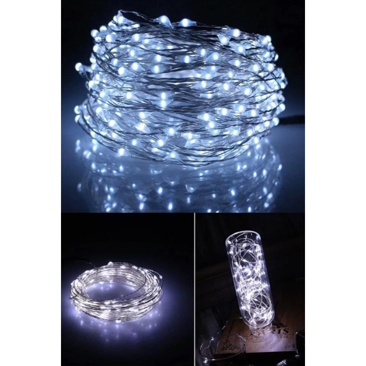 BFS  Pilli 5 metre Dekoratif Peri Led Beyaz Aydınlatma Süsleme Lambası