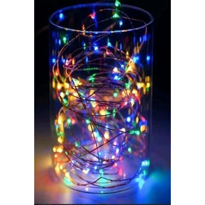 BFS  Pilli Renkli Peri Led Işık Dekoratif Aydınlatma 5 Metre RGB Led