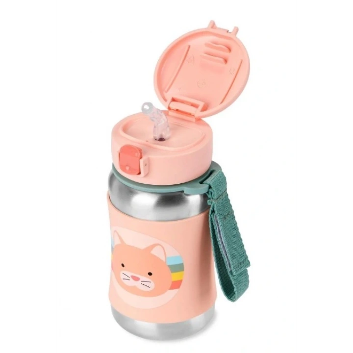 BFS Pipetli Paslanmaz Çelik Suluk 350 ml Kedi