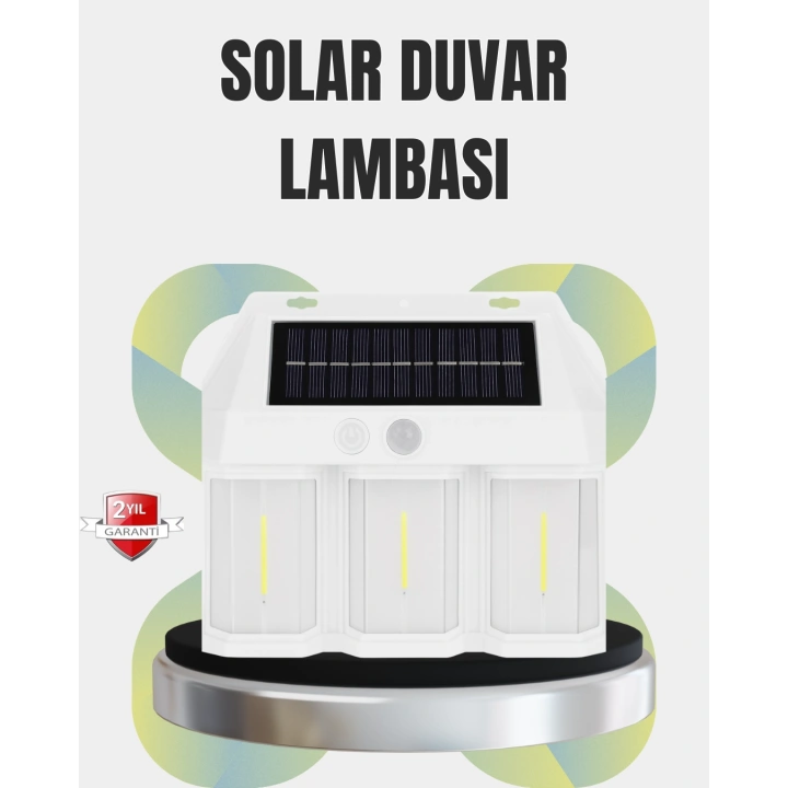 BFS PIR Sensörlü Solar Lamba – Otomatik Şarj ve Gece Aydınlatma