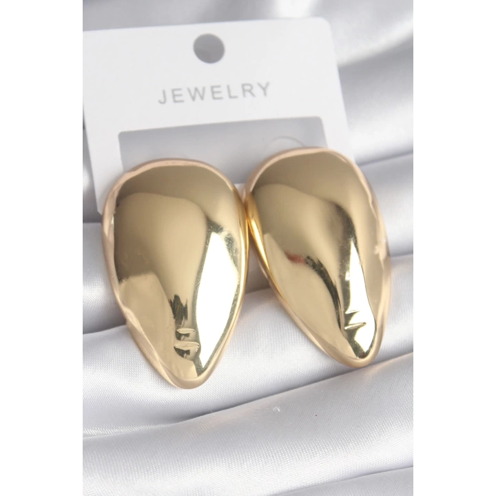 BFS Pirinç Gold Renk Badem Model Kadın Küpe