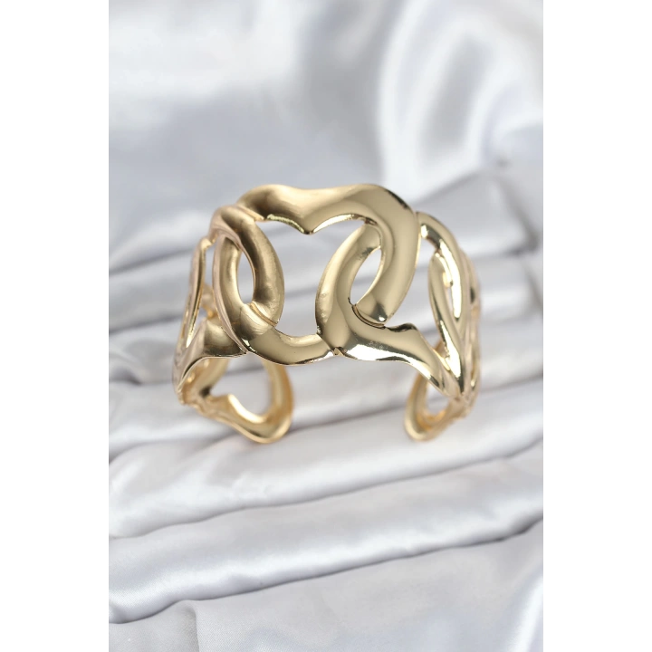 BFS Pirinç Gold Renk Vintage Kadın Bileklik