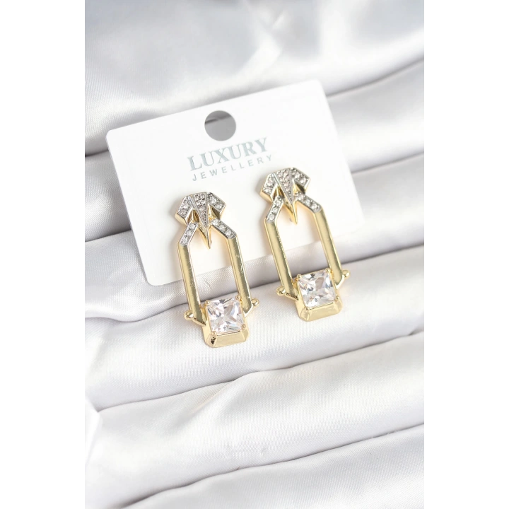 BFS Pirinç Gold Renk Vintage Kadın Küpe
