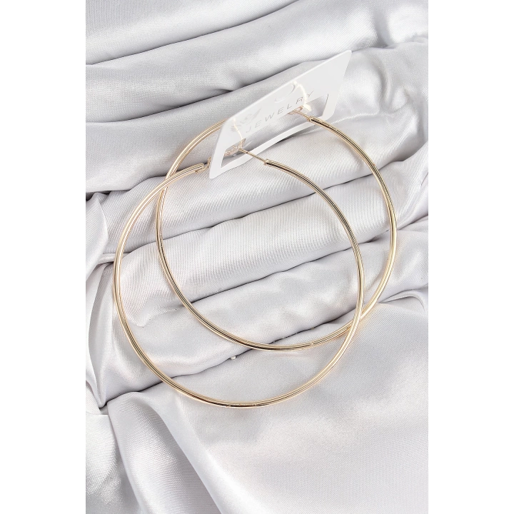 BFS Pirinç Halka Model Gold Renk Kadın Küpe