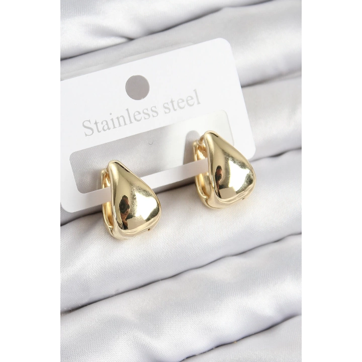 BFS Pirinç Halka Model Gold Renk Kadın Küpe