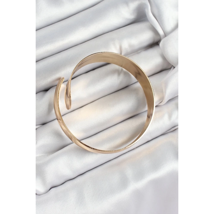 BFS Pirinç Manşet Model Gold Renk Kadın Pazu Bileklik