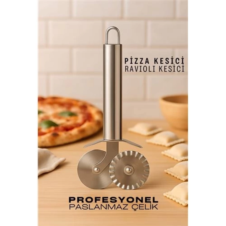 BFS  Pizza Kesici Profesyonel Çelik Hamur Ravioli Kesici