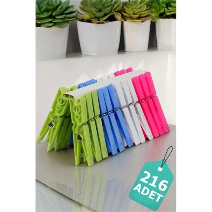 BFS Plastik Çamaşır Mandalı 216 Adet