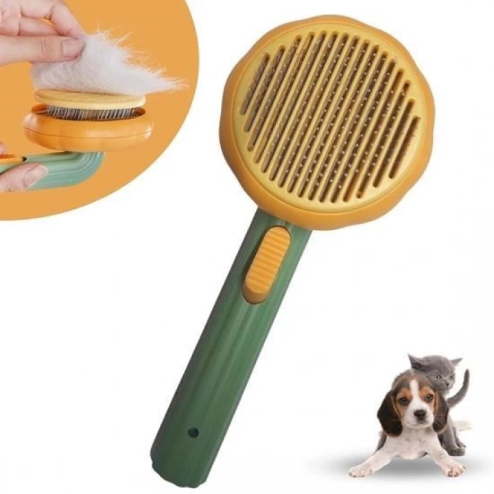 BFS  Plastik Yeşil Evcil Hayvan Bakım  Pet Fırçası Çok Amaçlı Pet Fırçası Yeşil