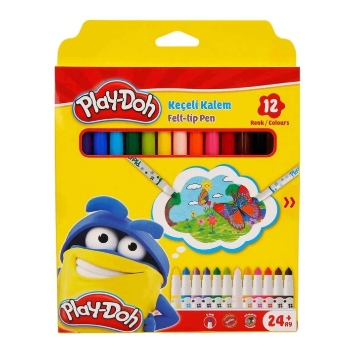 BFS   Play-Doh Keçeli Kalem 12 Renk Karton Kutu