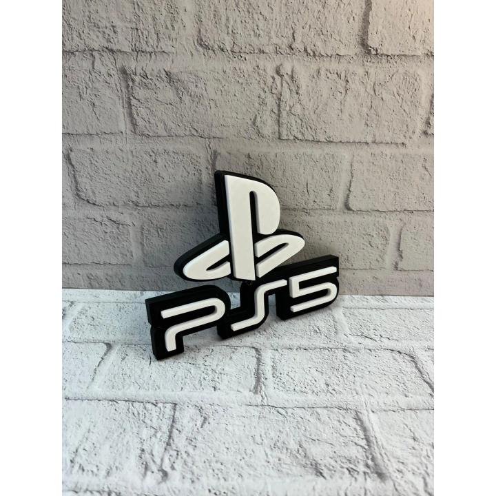 BFS PlayStation 5 Logo Duvar Dekoru Minimal Tasarım 16×12 cm