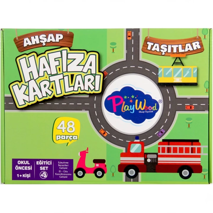 BFS   Playwood Ahşap Hafıza Kartları Taşıtlar