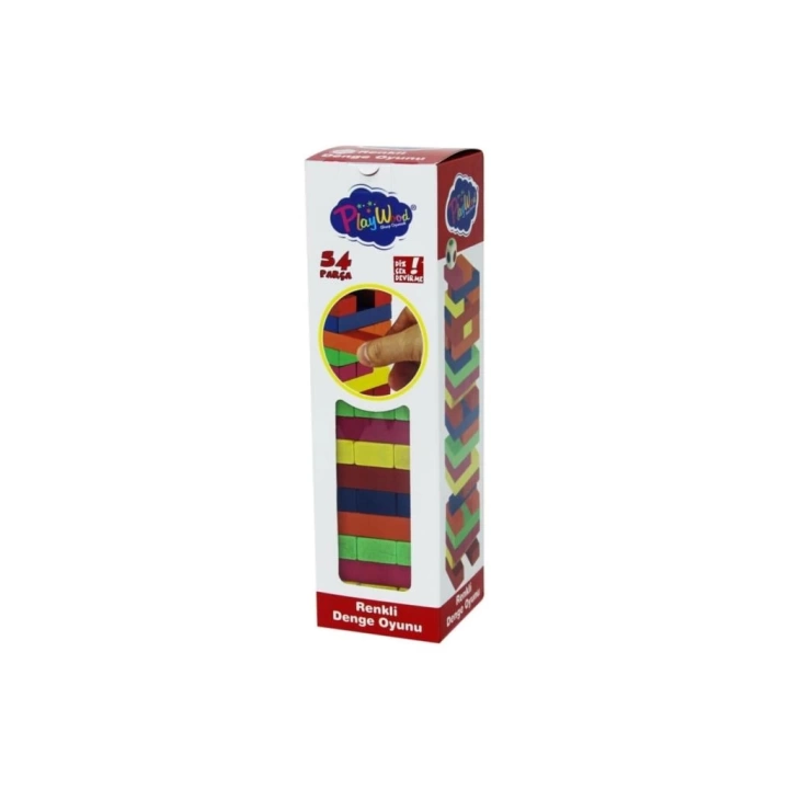 BFS   PlayWood Ahşap Kutulu Denge Oyunu Renkli 310