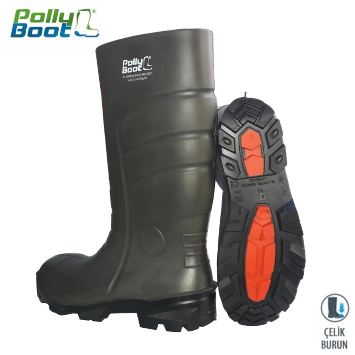 BFS Pollyboot Vega 43 Numara Çelik Burunlu Çizme Poliüratan