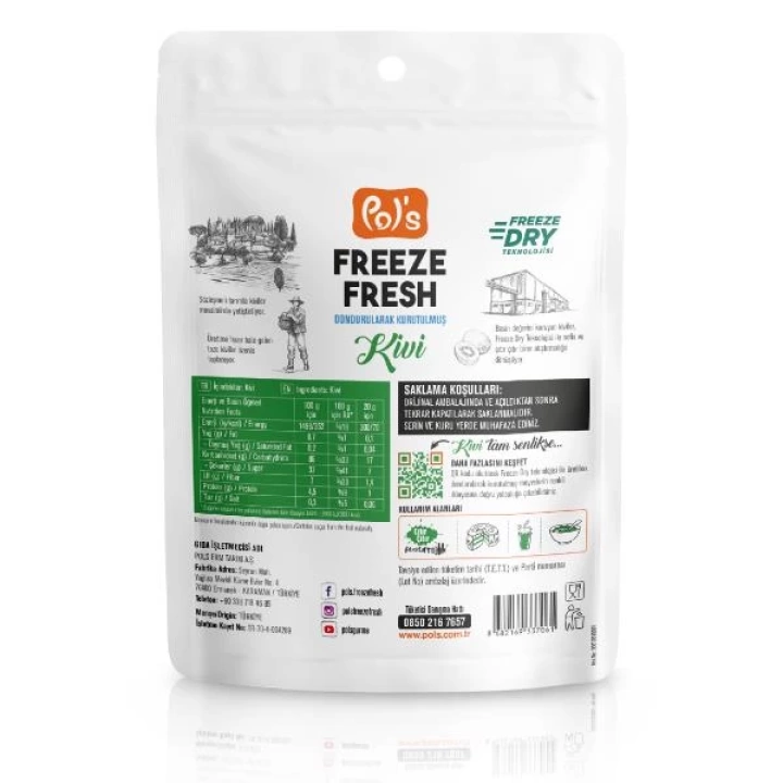 BFS   Pol’s Freeze Fresh Dondurularak Kurutulmuş Kivi 20 g