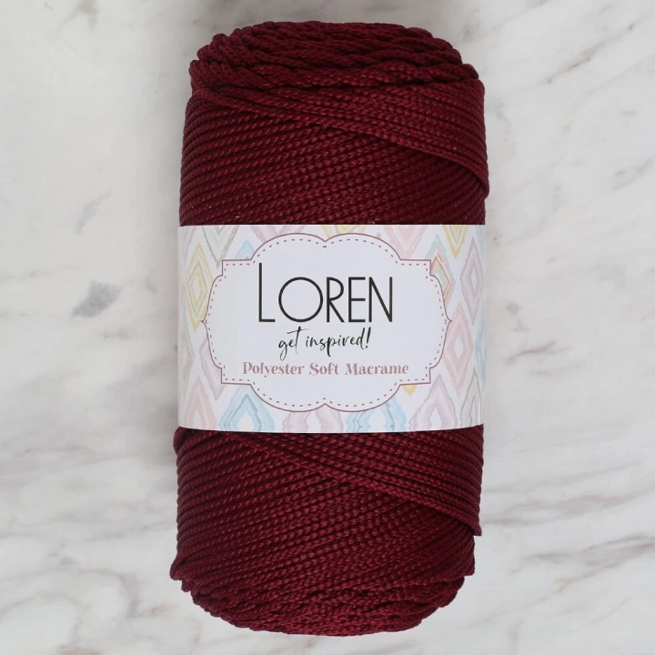BFS  Polyester Soft Macrame Bordo El Örgü İpi - LM039 - 34444