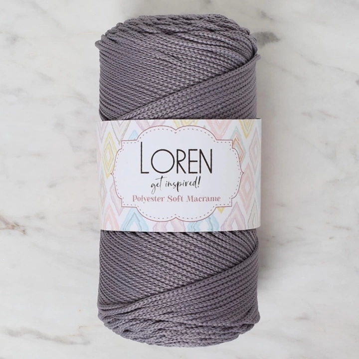 BFS  Polyester Soft Macrame Gri El Örgü İpi - LM050 - 34448