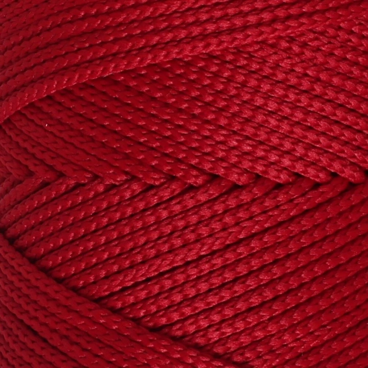BFS  Polyester Soft Macrame Koyu Kırmızı El Örgü İpi - LM020 - 34433