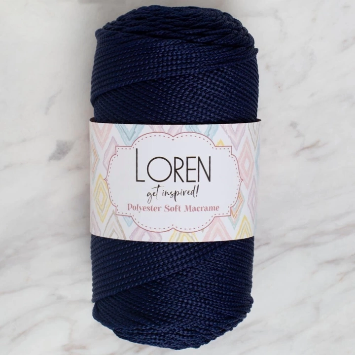 BFS  Polyester Soft Macrame Koyu Lacivert El Örgü İpi - LM030 - 34436