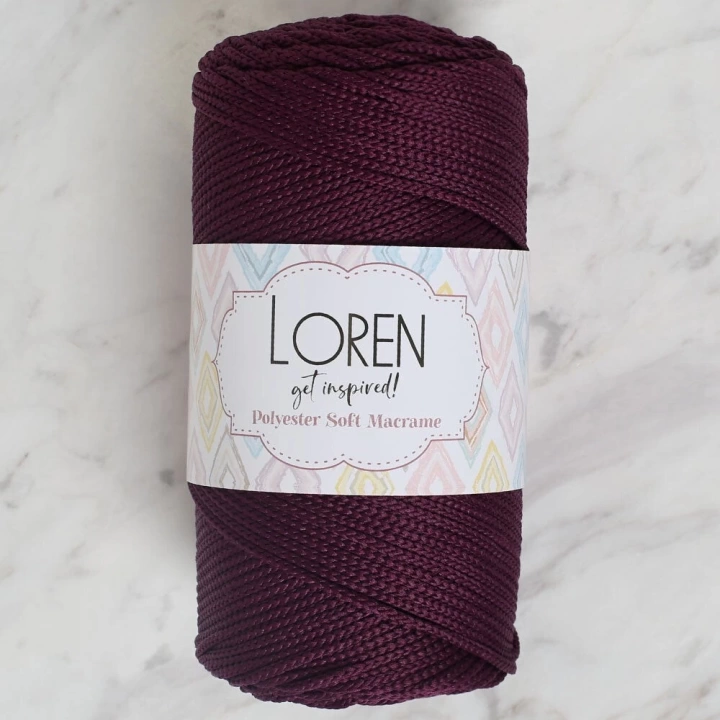 BFS  Polyester Soft Macrame Patlıcan Moru El Örgü İpi - LM038 - 34443