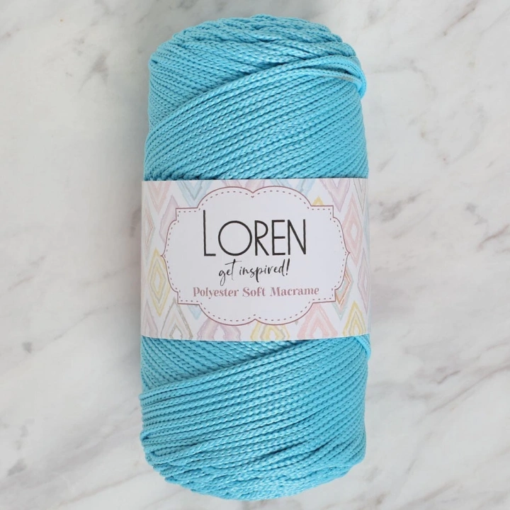 BFS  Polyester Soft Macrame Turkuaz El Örgü İpi - LM045 - 34447