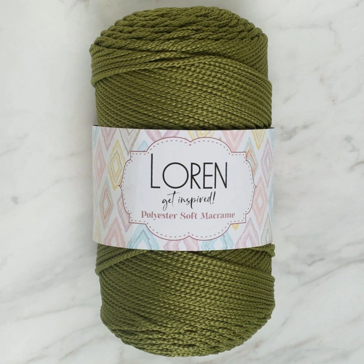 BFS  Polyester Soft Macrame Yeşil El Örgü İpi - LM010 - 34429