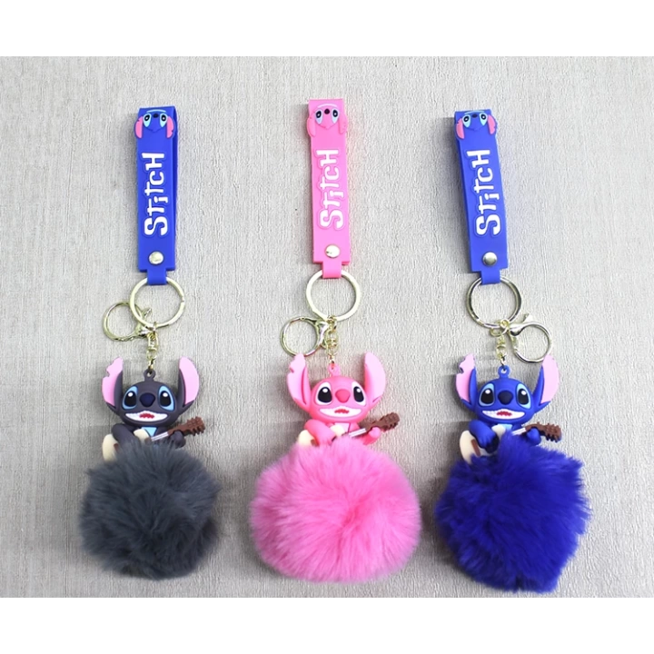 BFS Ponponlu Stitch Anahtarlık