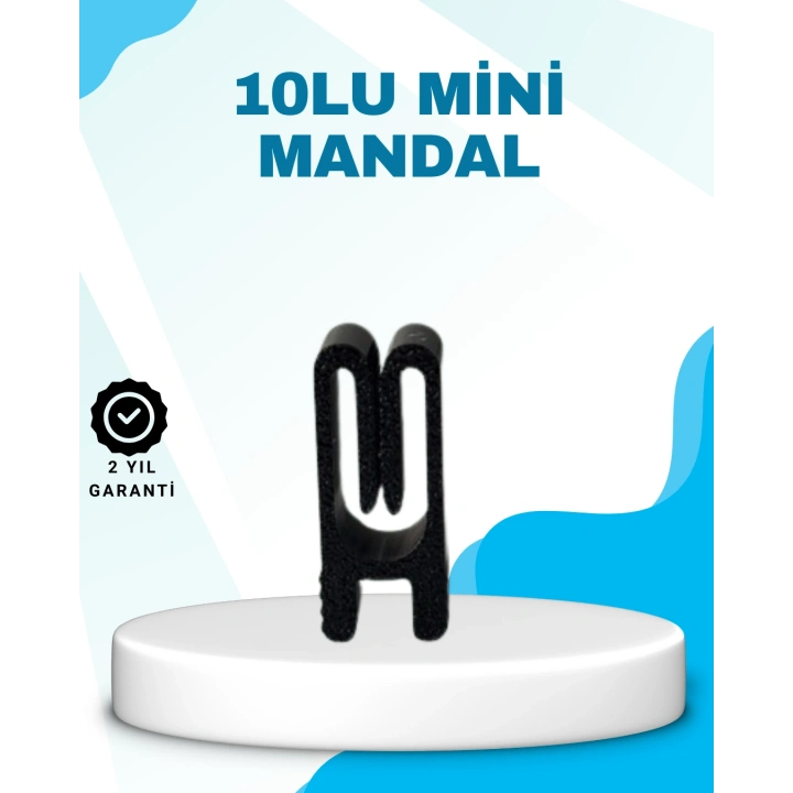 BFS Poşet Kapatma Mandalı Hava Geçirmez Siyah 10 Adet Set