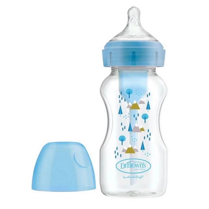 BFS     PP Geniş Ağız Options Biberon 270 ml Mavi