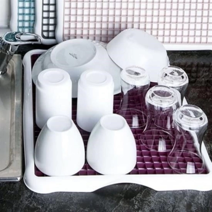 BFS Pratik Lavabo Tezgah Üstü Bulaşık Kurutmalığı Süzmatik 22x40 cm