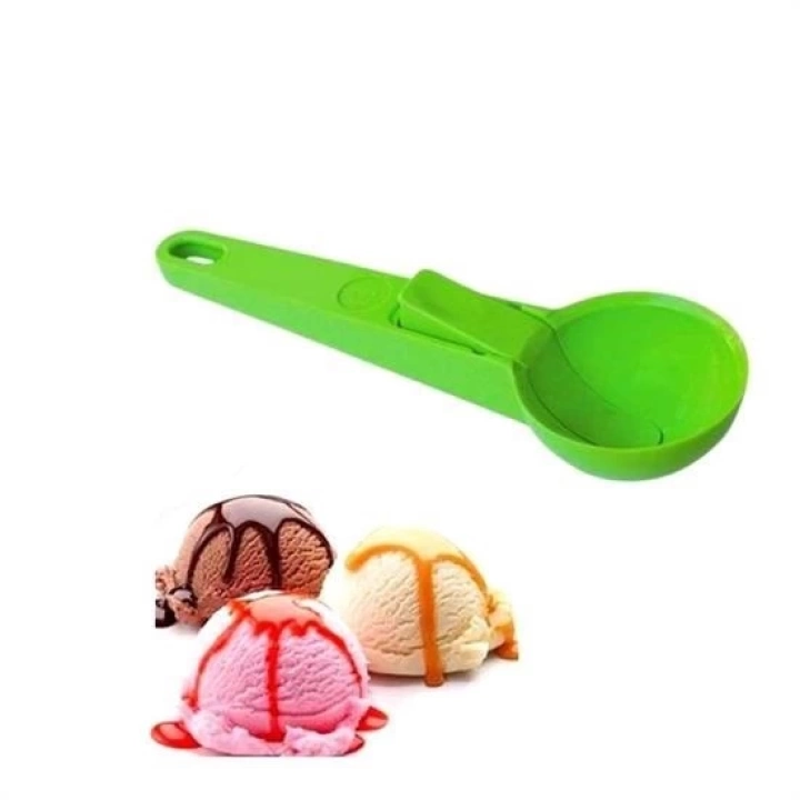 BFS  Pratik Mandallı Plastik Dondurma Servis Sunum Kepçesi Kaşığı