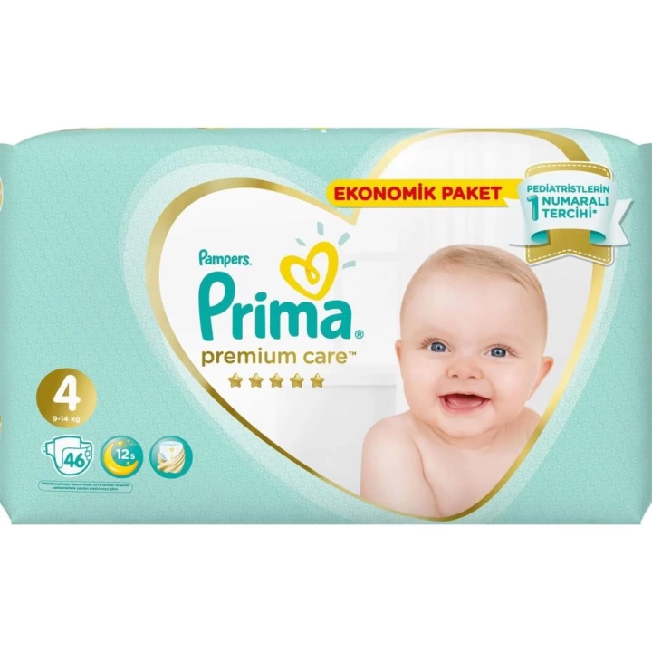 BFS    Premium Care Bebek Bezi Ekonomik Paket 4 Beden 46 Adet