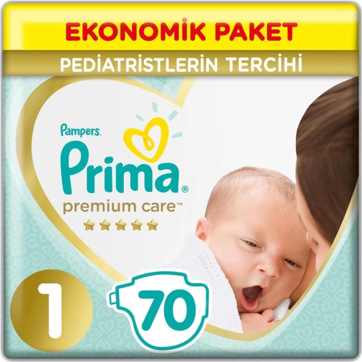 BFS   Prima Premium Care Bebek Bezi Ekonomik Paket 1 Beden 70 Adet