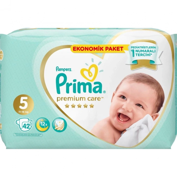 BFS   Prima Premium Care Bebek Bezi Ekonomik Paket 5 Beden 42 Adet