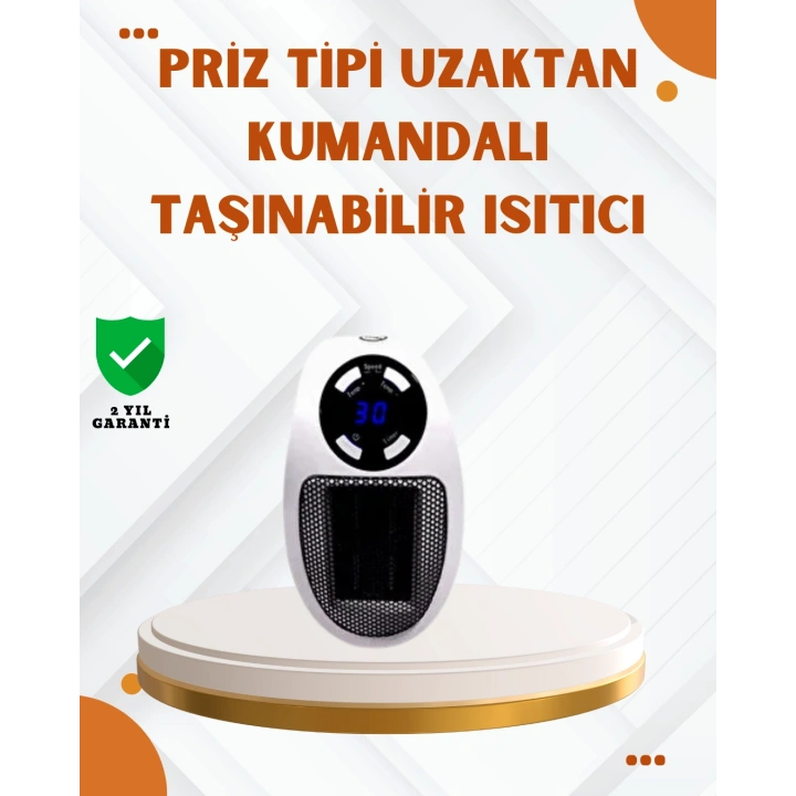 BFS Priz Tipi Mini Isıtıcı LED Ekran Ayarlı Sıcaklık Zamanlayıcı