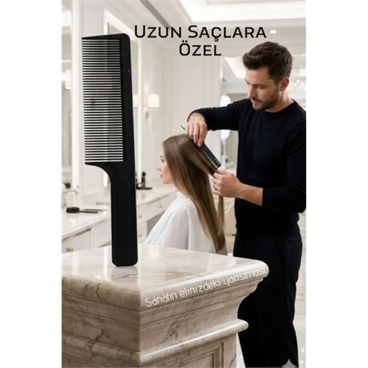 BFS Profesyonel Antistatik Uzun Saç Kesim Tarağı – Isıya Dayanıklı ve Ergonomik 23 cm