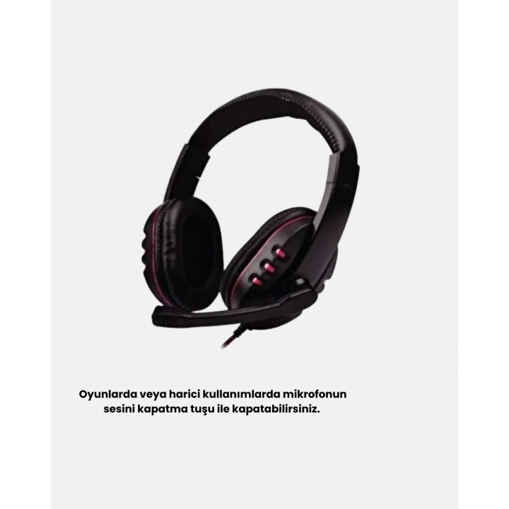 BFS Profesyonel Gaming Kulaklık – Mikrofonlu, Yumuşak Pedli, Stereo Ses Kalitesi, Tere Dayanıklı