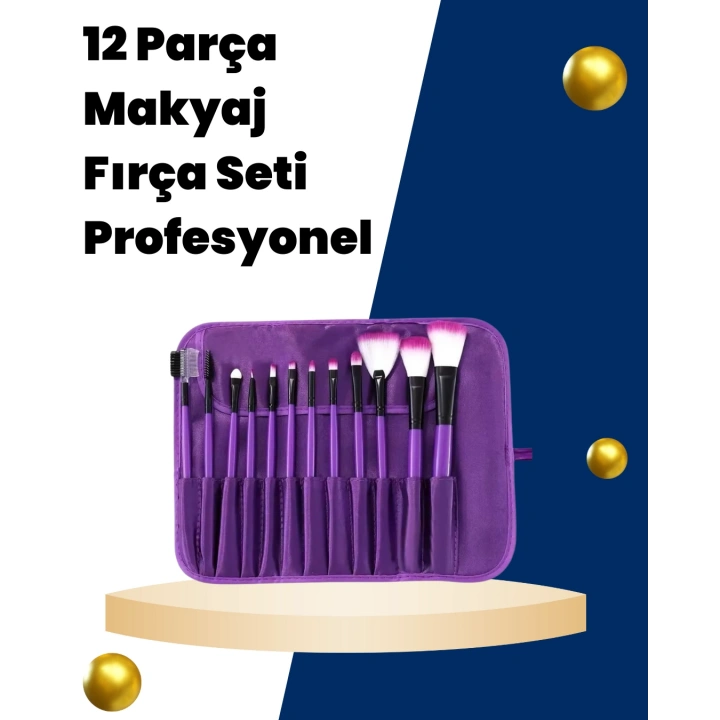 BFS Profesyonel Makyaj Uygulamalarına Özel 12 Parça Kompakt ve Hafif Makyaj Fırça Seti