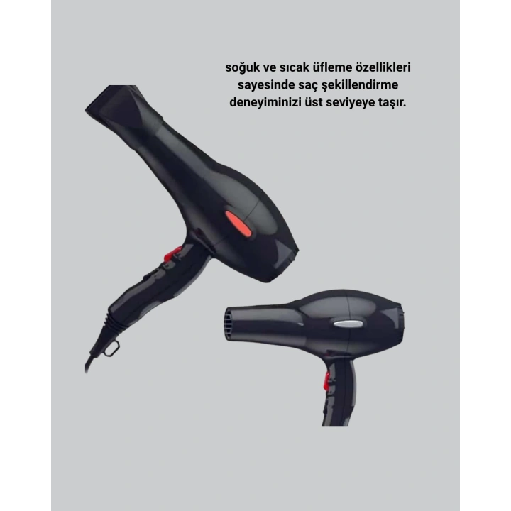 BFS Profesyonel Saç Kurutma Makinesi – AC Motor, Soğuk Üfleme, 2 Hız Kademesi