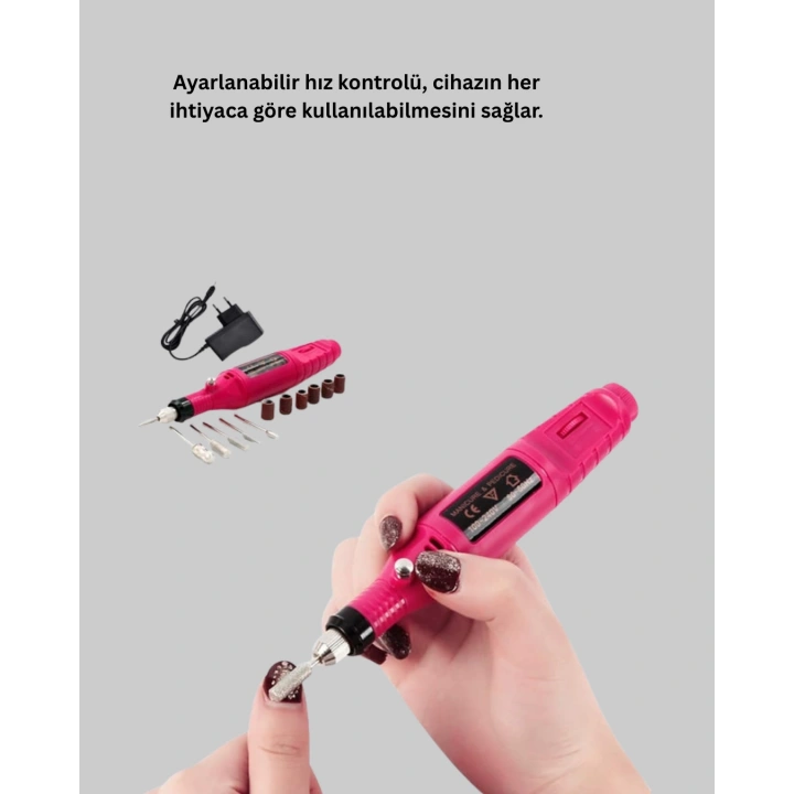 BFS Profesyonel Tırnak Matkap Makinesi – USB Şarjlı, Ayarlanabilir Hız, Düşük Titreşimli ve Sessiz Çalışma