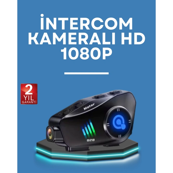 BFS Q28 Kask Kulaklık 1080P HD Kamera – Bluetooth 5.3, Su Geçirmez, Gürültü Azaltma