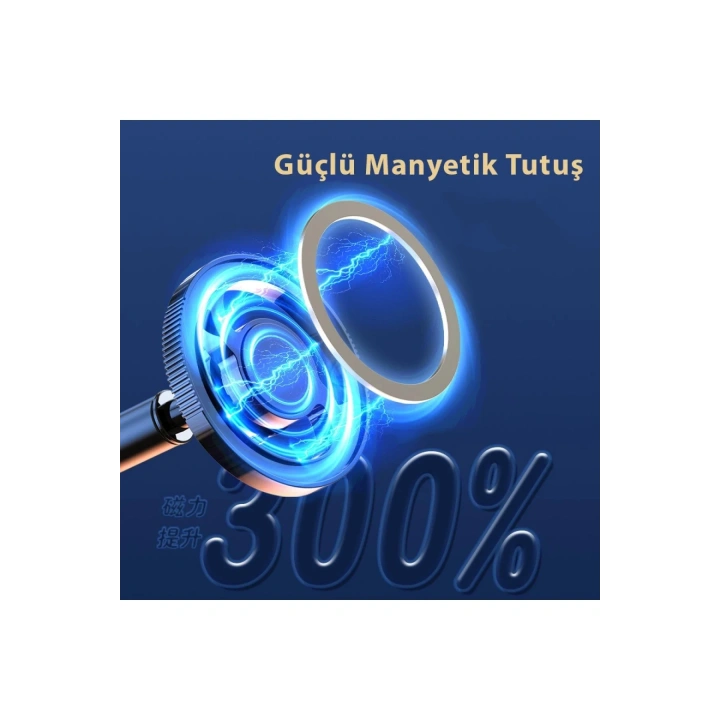 BFS Q33 Ayarlanabilir Yapışkanlı Manyetik Magsafe Araç Tutucu - Siyah
