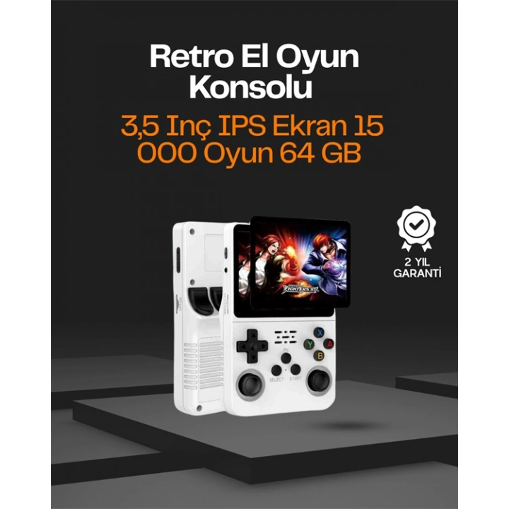 BFS R36S Taşınabilir Retro Oyun Konsolu – 15.000 Oyun, 64 GB Depolama, IPS Ekran