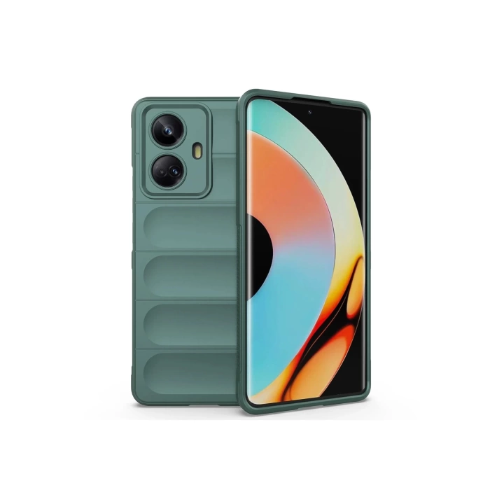 BFS  Realme 10 Pro 5G Kılıf Optimum Silikon - Koyu Yeşil