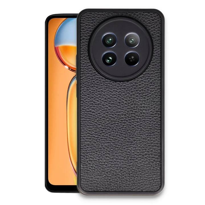 BFS  Realme 12 5G Kılıf Aras Deri Kapak - Siyah