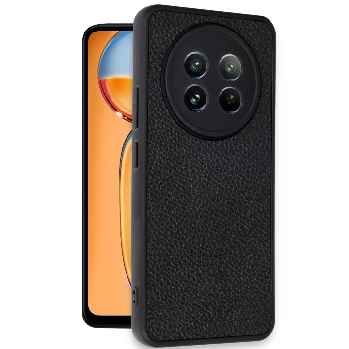 BFS  Realme 12 5G Kılıf Aras Deri Kapak - Siyah