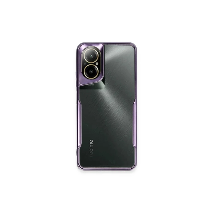 BFS  Realme 12 Lite Kılıf Boyi Silikon Kapak - Derin Mor