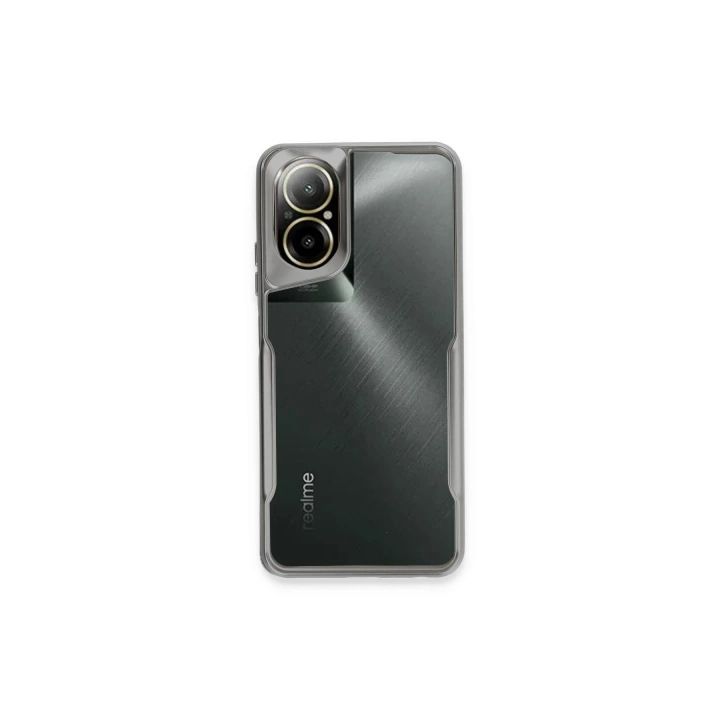 BFS  Realme 12 Lite Kılıf Boyi Silikon Kapak - Gümüş