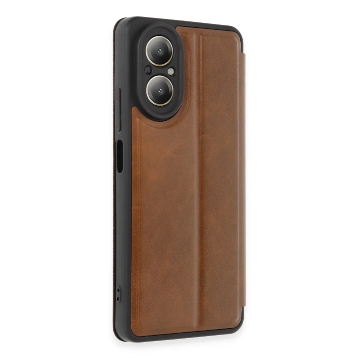 BFS  Realme 12 Lite Kılıf Flip Cover - Taba